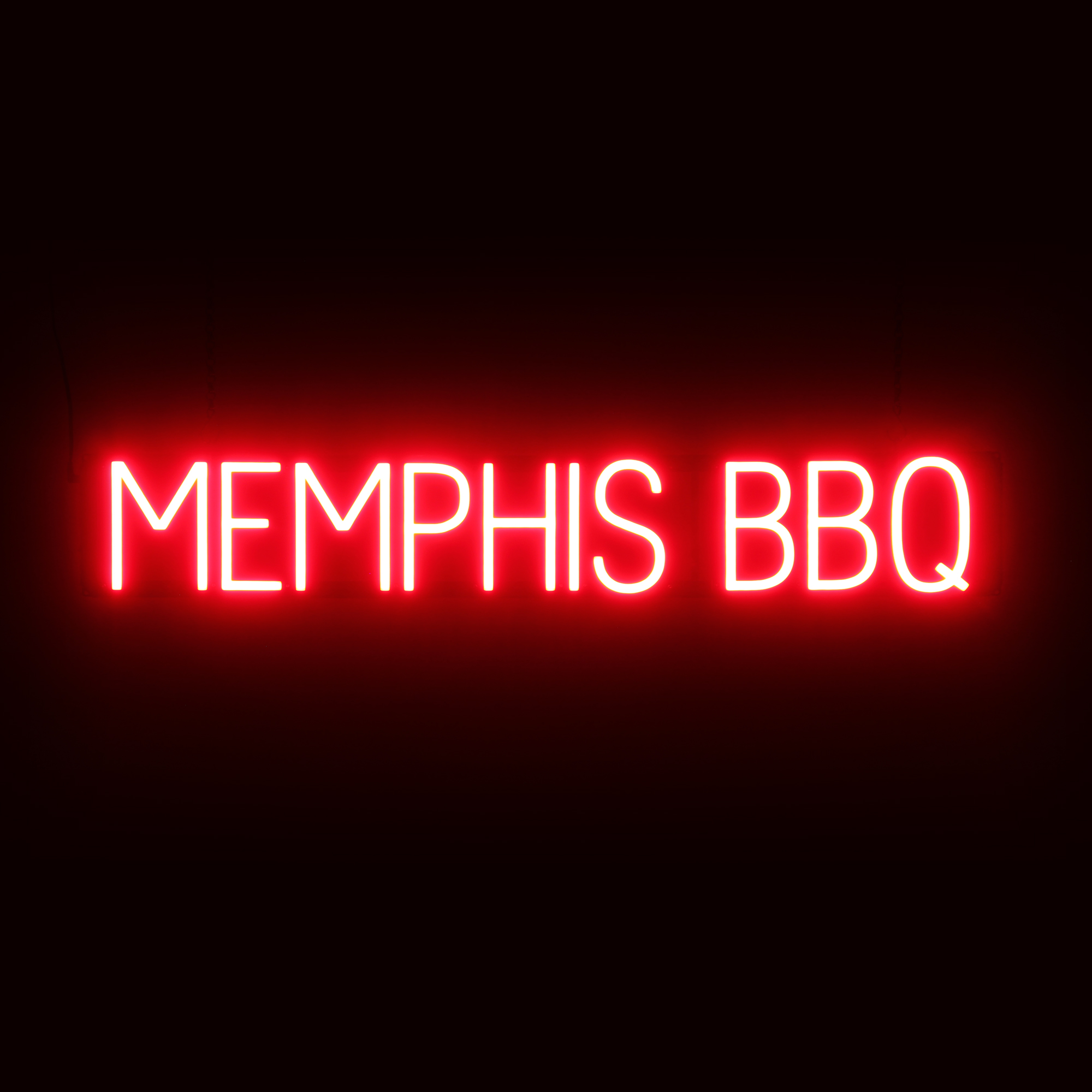 SpellBrite MEMPHIS BBQ Sign | Neon Sign Look, LED Light | 39.8" x 6.3" - Picture 8 of 11