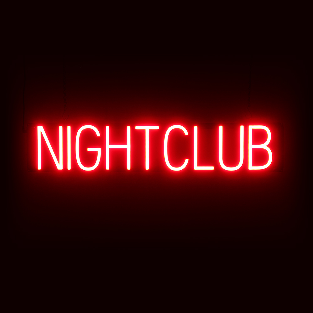 SpellBrite NIGHTCLUB Sign | Neon Nightclub Sign Look, LED Light | 32.5″ x 6.3″