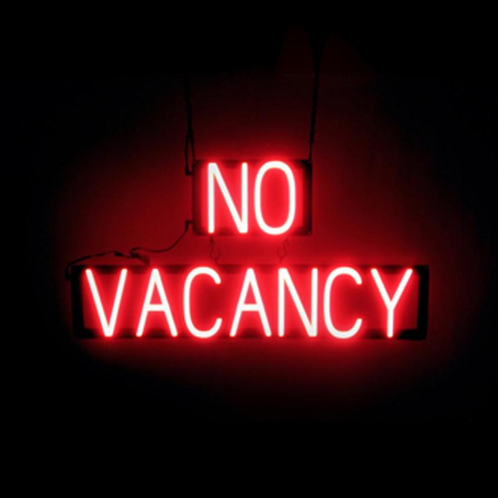 SpellBrite NO VACANCY Sign | Neon Sign Look, LED Light | 29.9″ x 15.0″