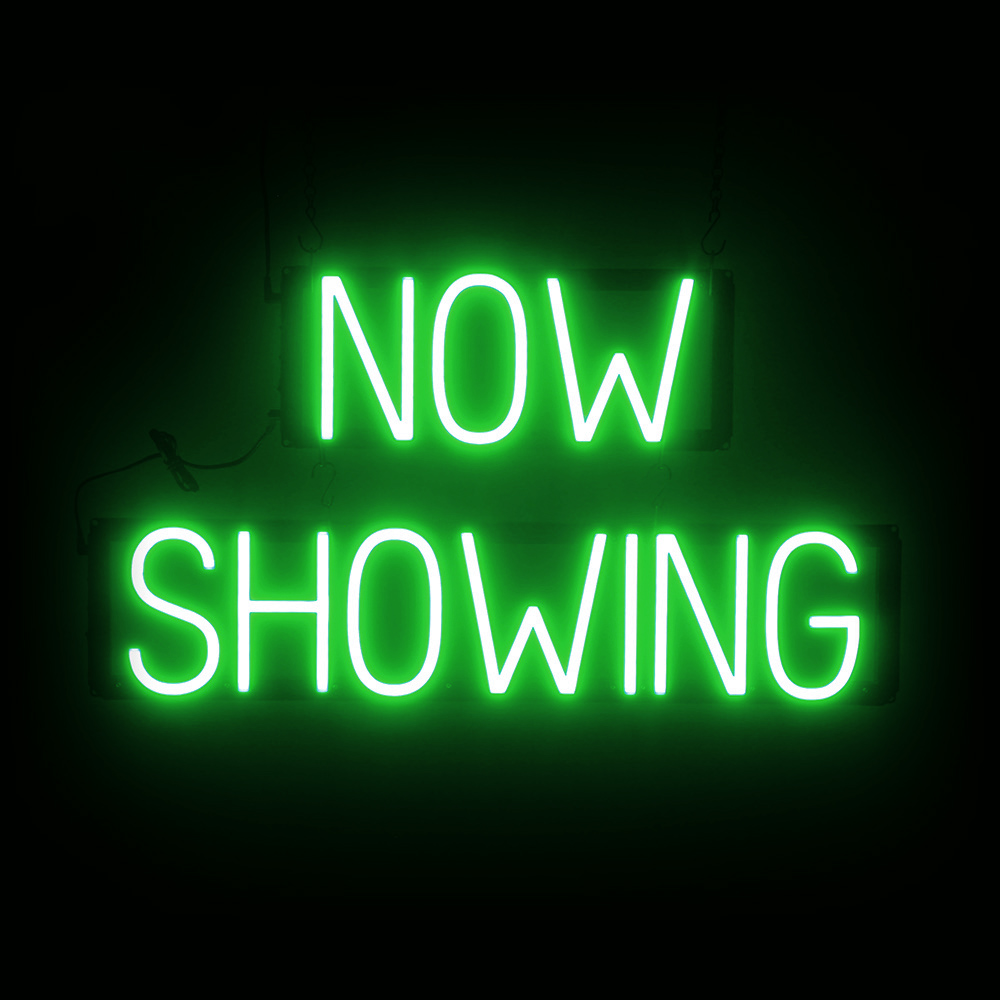 Letrero SpellBrite AHORA MOSTRANDO | Aspecto de letrero de neón, luz LED | 27,9" x 15,0" - Imagen 11 de 11