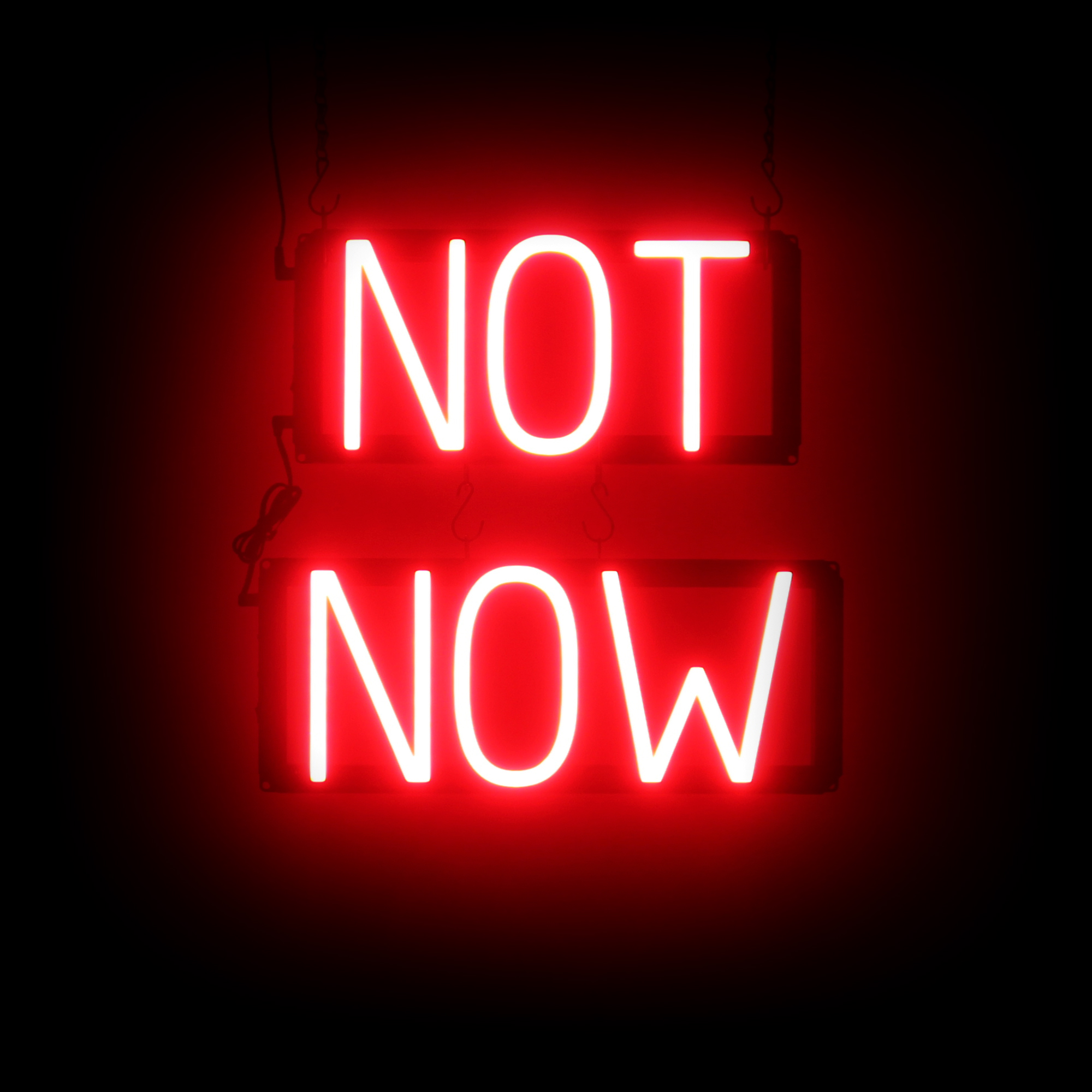 SpellBrite NOT NOW Sign | Neon Not Now Sign Look, LED Light | 15.5″ x 15.0″