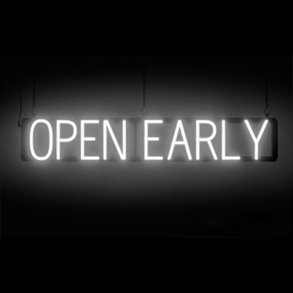 SpellBrite OPEN EARLY Sign | Neon Sign Look, LED Light | 36.7" x 6.3 ...