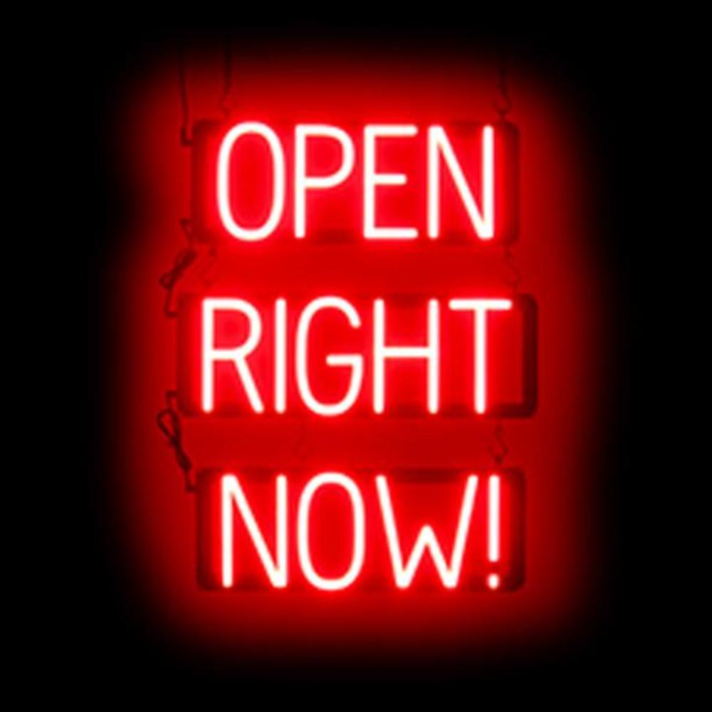 SpellBrite OPEN RIGHT NOW! Sign | Neon Sign Look, LED Light | 18.1″ x 23.8″
