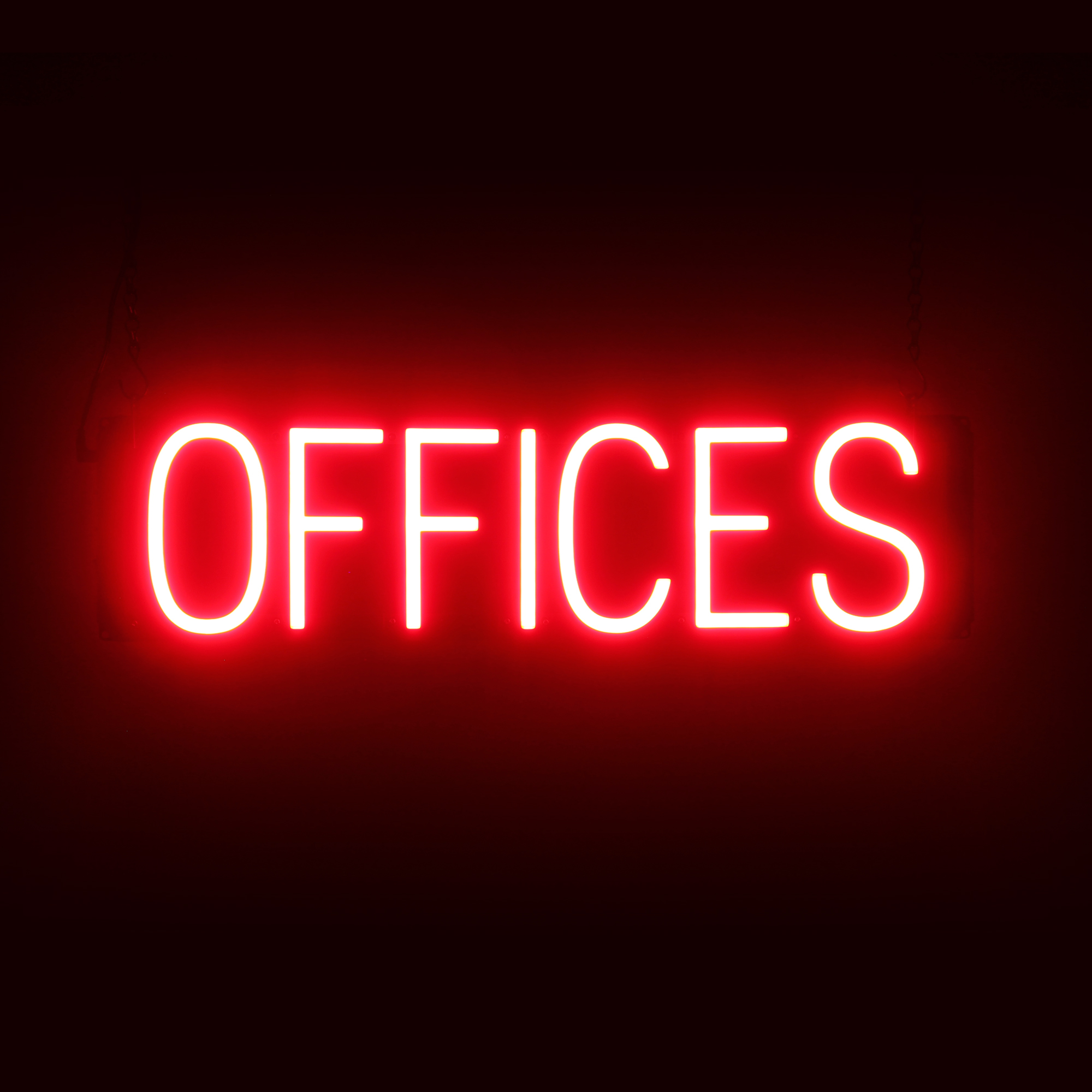 SpellBrite OFFICES Sign | Neon Offices Sign Look, LED Light | 24.2&Prime; x 6.3&Prime;