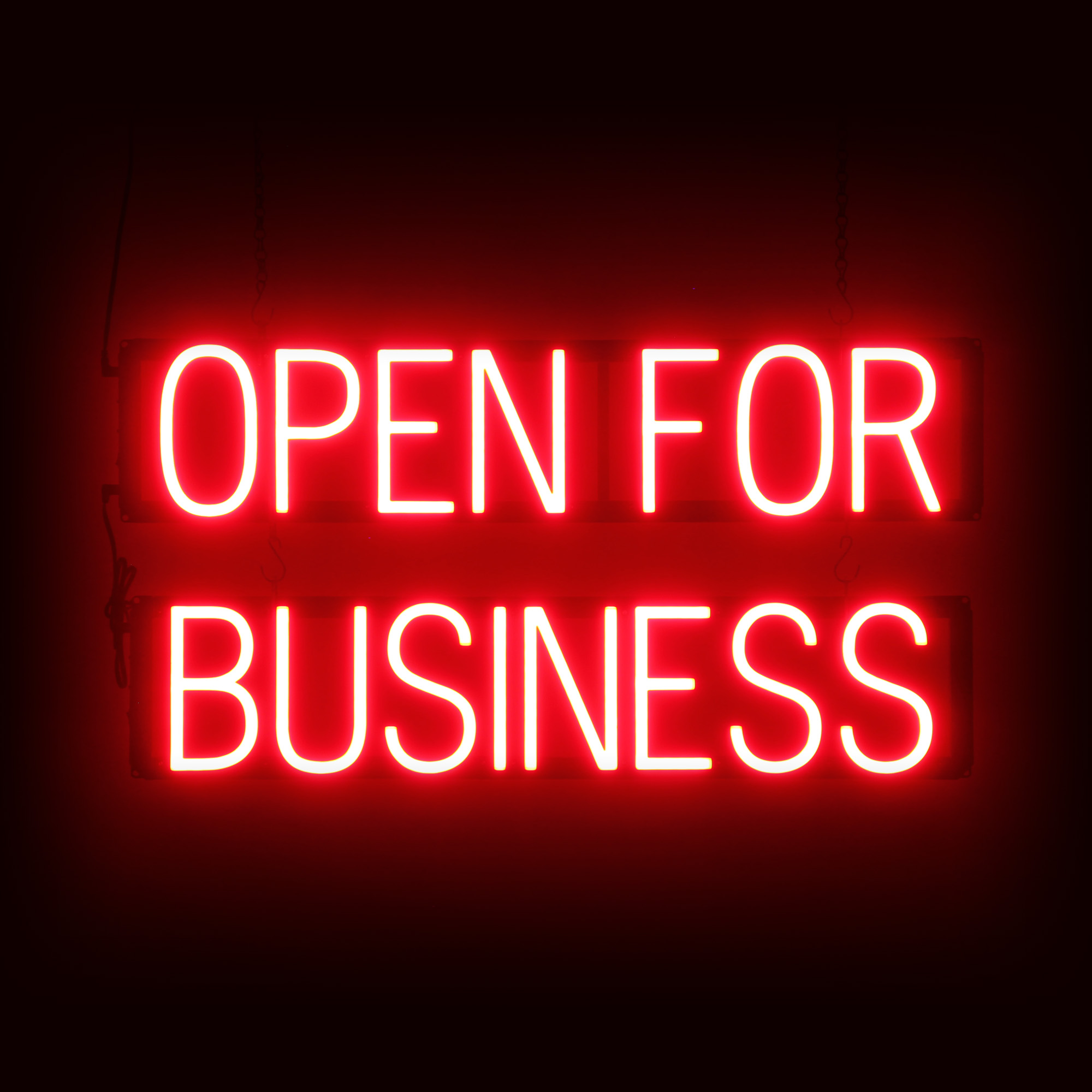 SpellBrite OPEN FOR BUSINESS Sign | Neon Sign Look, LED Light | 29.3&Prime; x 15.0&Prime;
