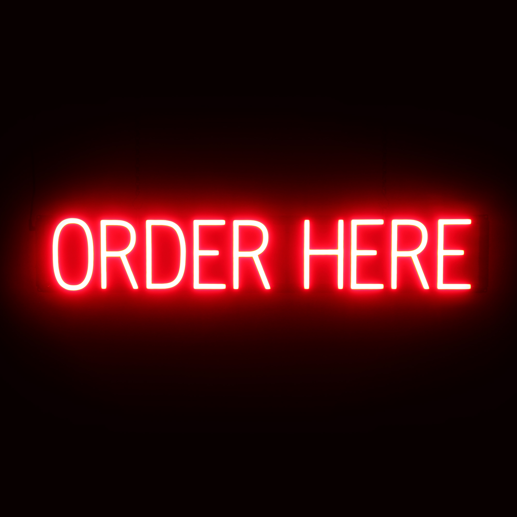 SpellBrite ORDER HERE Sign | Neon Order Here Sign Look, LED Light | 36.2″ x 6.3″