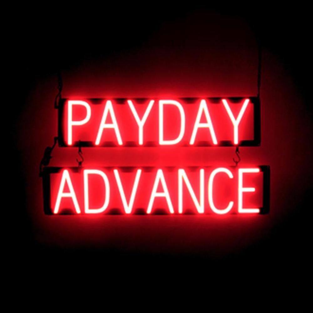 SpellBrite PAYDAY ADVANCE Sign | Neon Sign Look, LED Light | 29.1″ x 15.0″