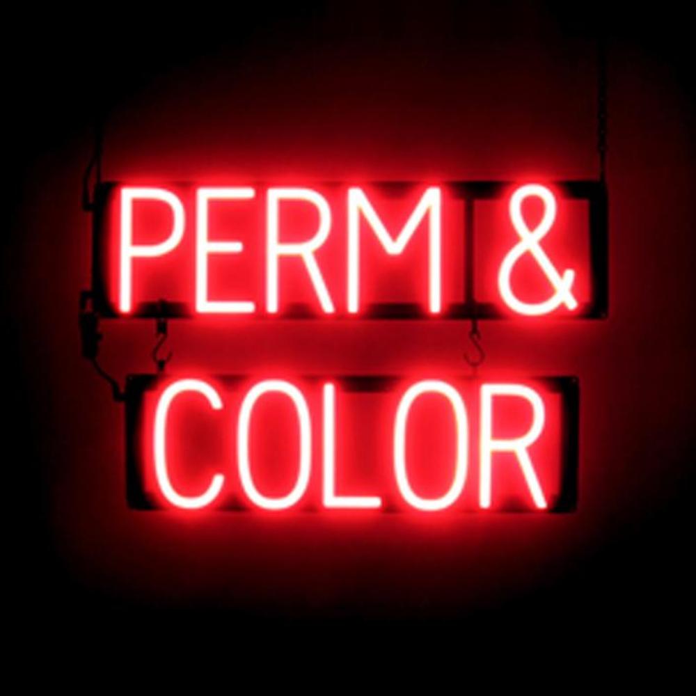 SpellBrite PERM & COLOR Sign | Neon Sign Look, LED Light | 23.3&Prime; x 15.0&Prime;