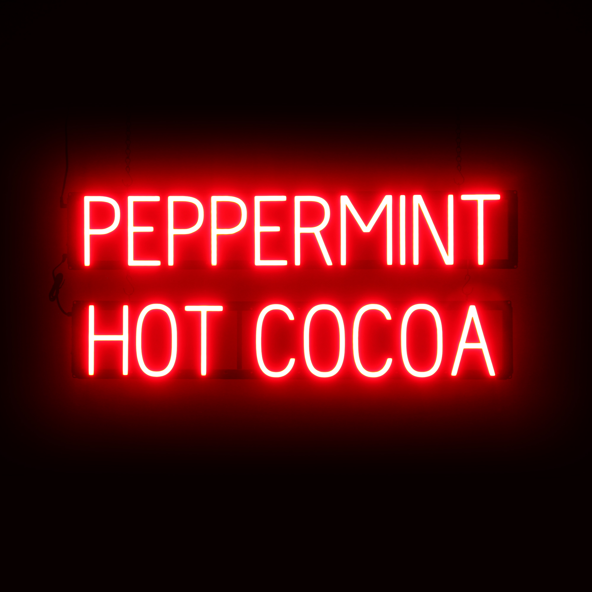 SpellBrite PEPPERMINT HOT COCOA Sign | Neon Sign Look, LED Light | 35.8″ x 15.0″