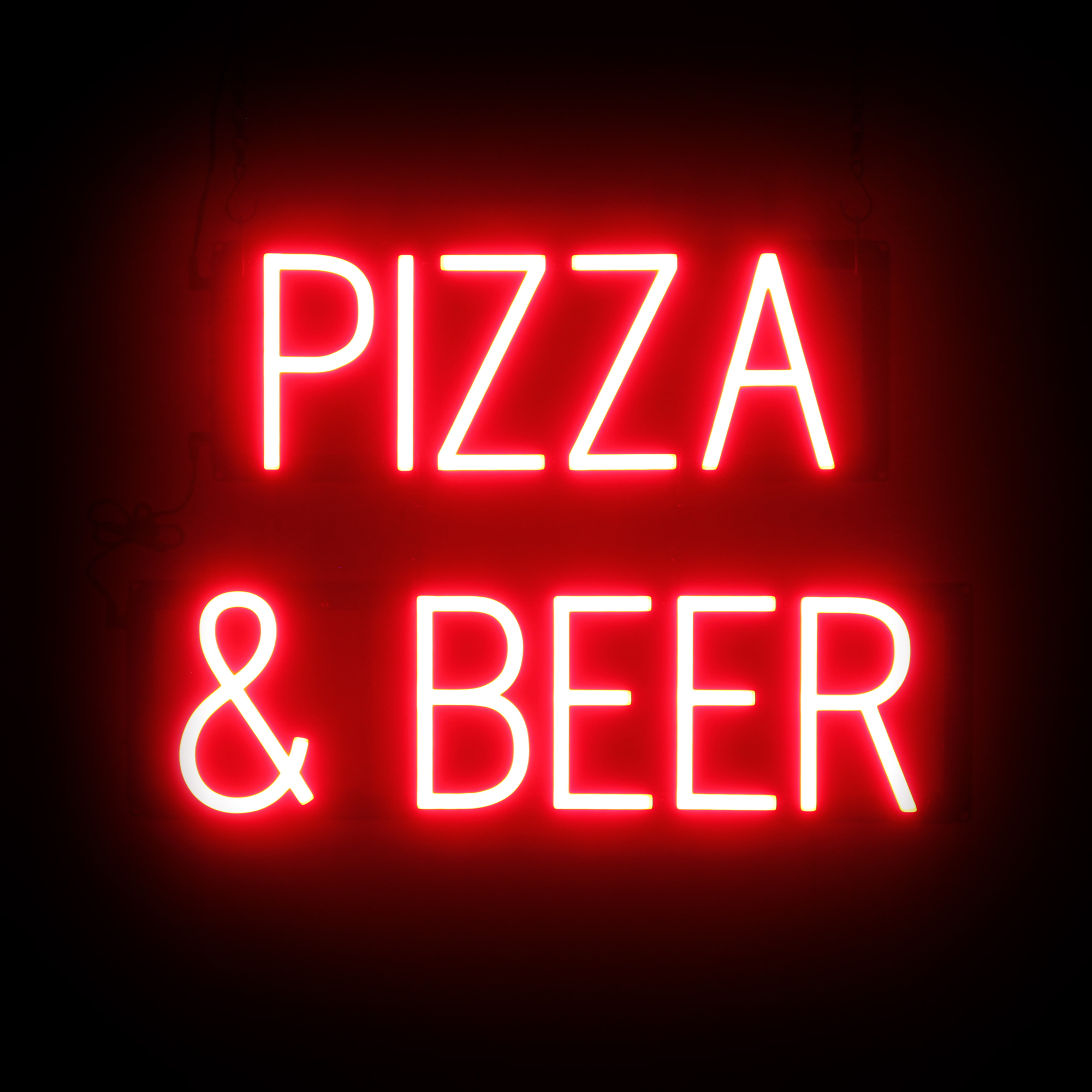 SpellBrite PIZZA & BEER Sign | Neon Sign Look, LED Light | 21.9″ x 15.0″