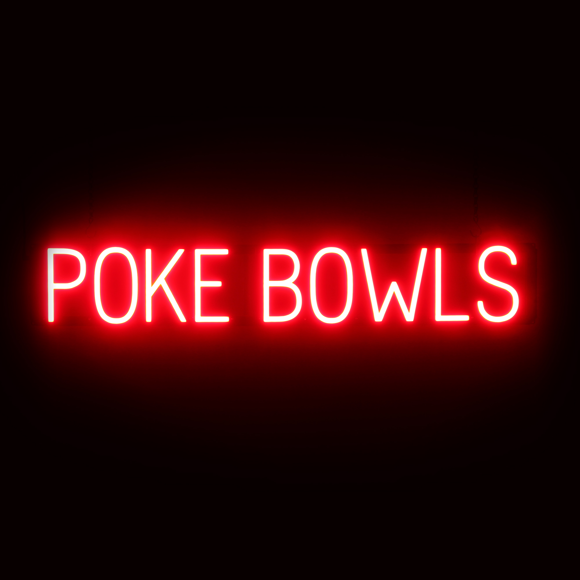 SpellBrite POKE BOWLS Sign | Neon Poke Bowls Sign Look, LED Light | 38.5&Prime; x 6.3&Prime;