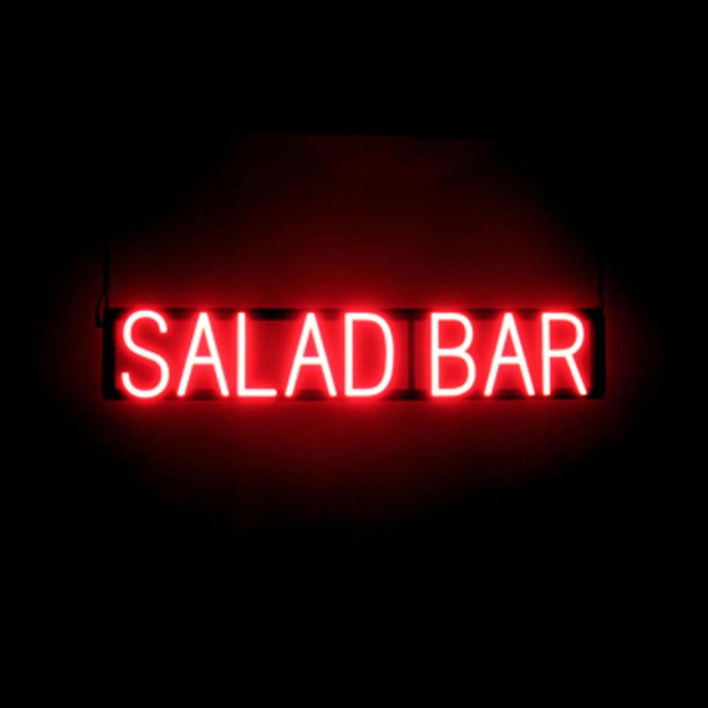 SpellBrite SALAD BAR Sign | Neon Salad Bar Sign Look, LED Light | 34.3″ x 6.3″