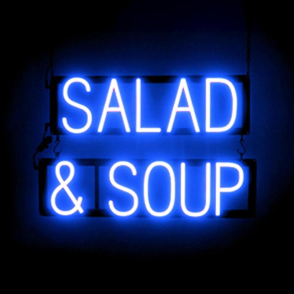 Letrero de ensalada y sopa SpellBrite | Aspecto de letrero de neón, luz LED | 23,0" X 15,0" - Imagen 10 de 11