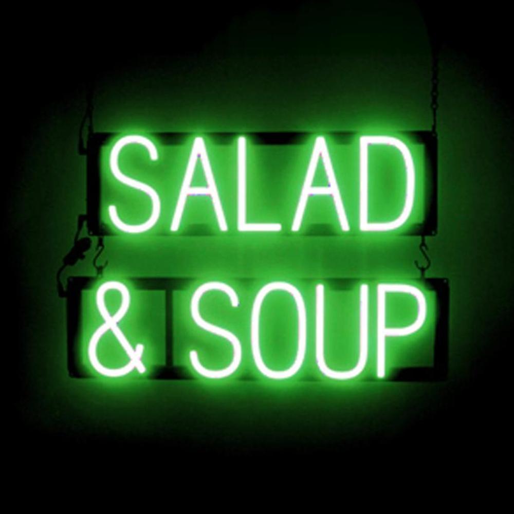 Letrero de ensalada y sopa SpellBrite | Aspecto de letrero de neón, luz LED | 23,0" X 15,0" - Imagen 11 de 11