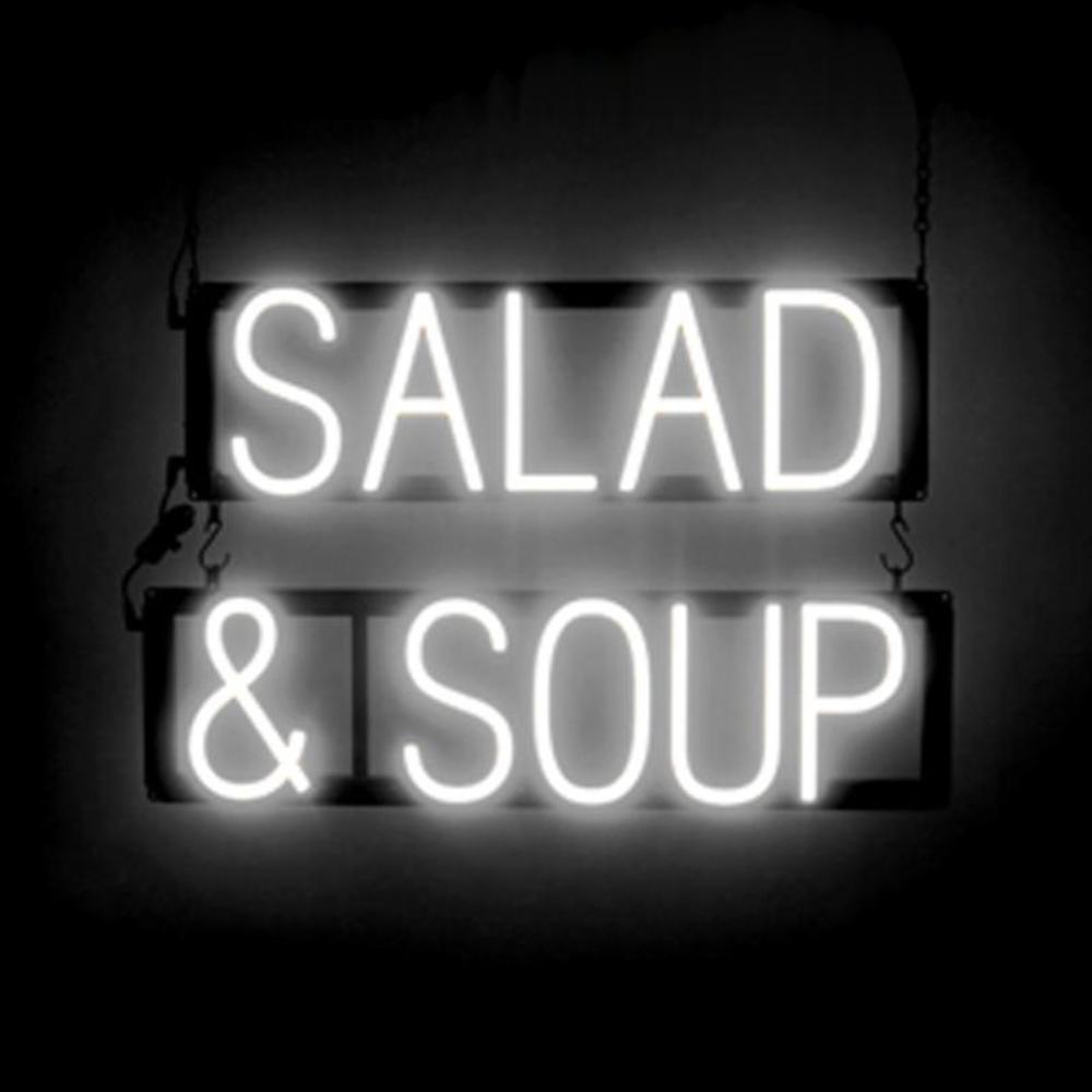 Letrero de ensalada y sopa SpellBrite | Aspecto de letrero de neón, luz LED | 23,0" X 15,0" - Imagen 9 de 11
