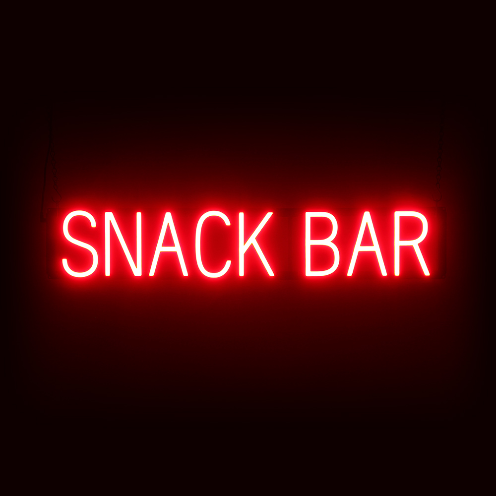 SpellBrite SNACK BAR Sign | Neon Snack Bar Sign Look, LED Light | 34.6″ x 6.3″