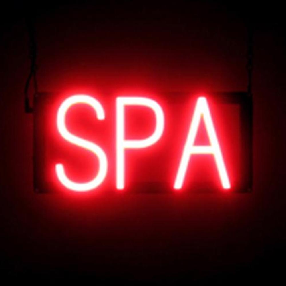 SpellBrite SPA Sign | Neon Spa Sign Look, LED Light | 13.4″ x 6.3″