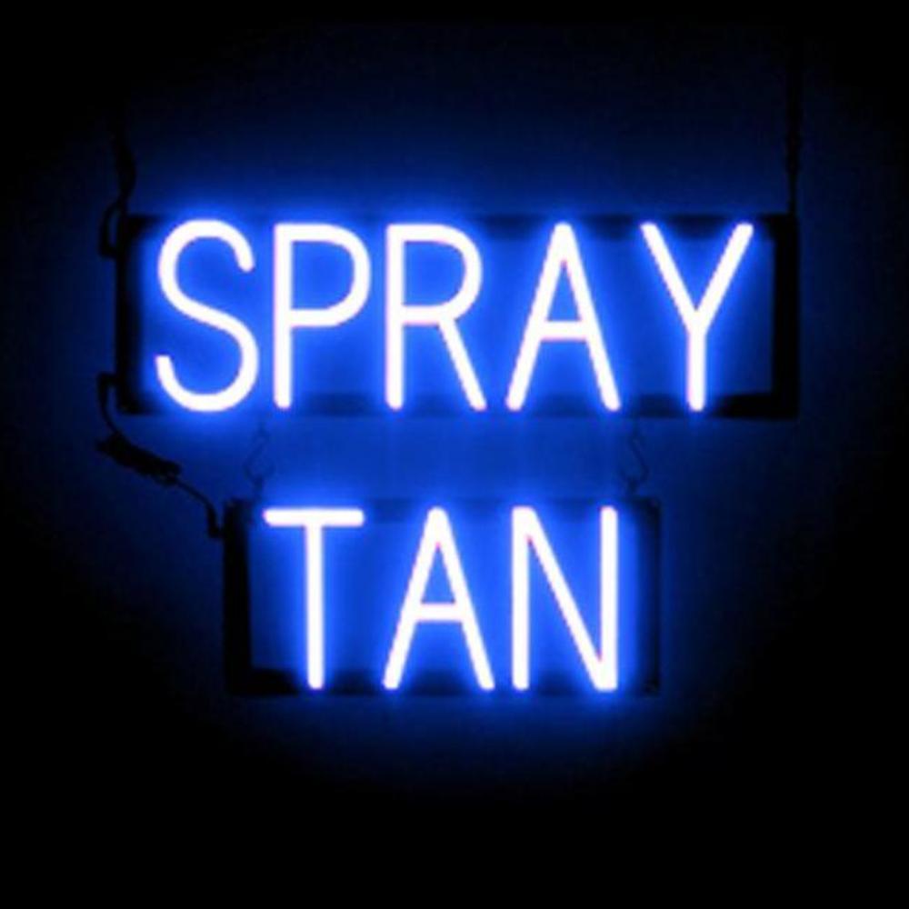 SpellBrite SPRAY TAN Sign | Neon Spray Tan Sign Look, LED Light | 21.1" x 15.0" - Picture 10 of 11