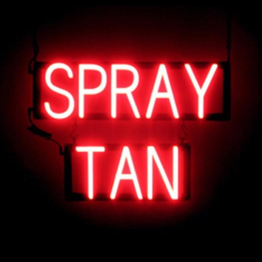 SpellBrite SPRAY TAN Sign | Neon Spray Tan Sign Look, LED Light | 21.1" x 15.0" - Picture 8 of 11