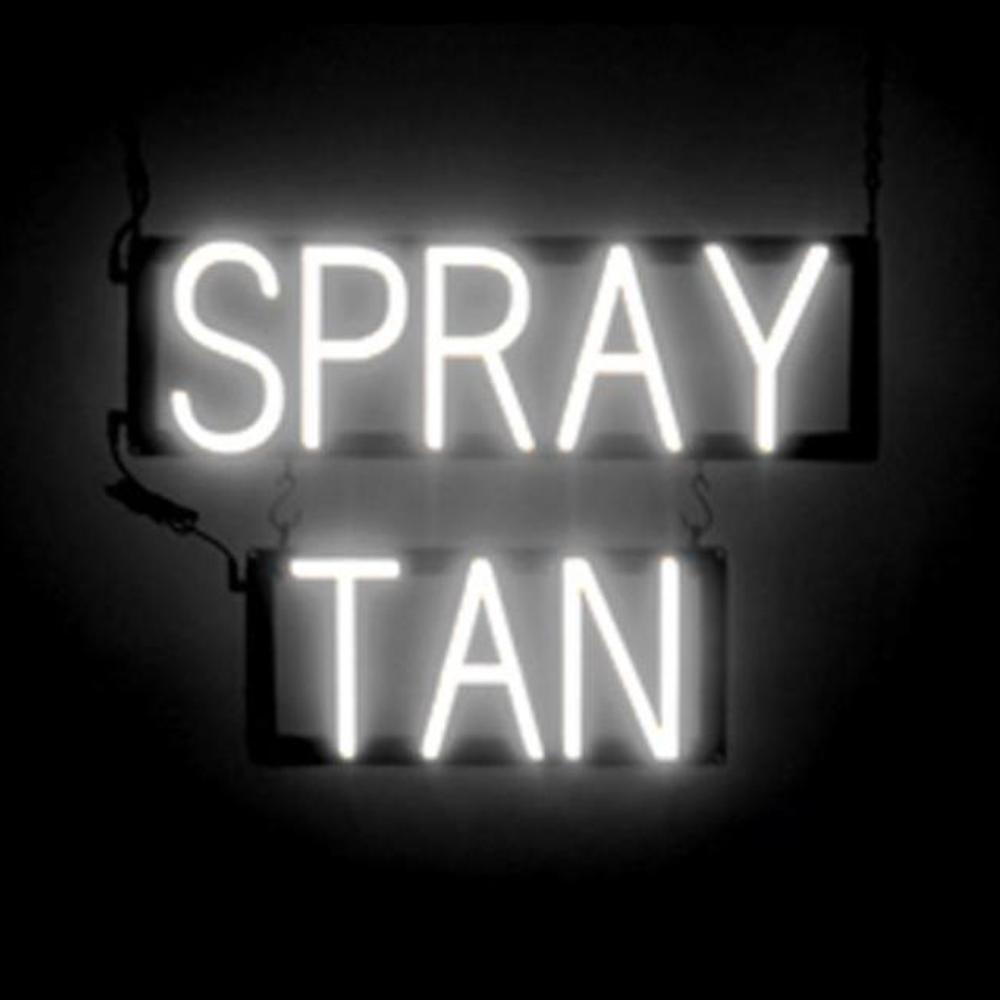 SpellBrite SPRAY TAN Sign | Neon Spray Tan Sign Look, LED Light | 21.1" x 15.0" - Picture 9 of 11