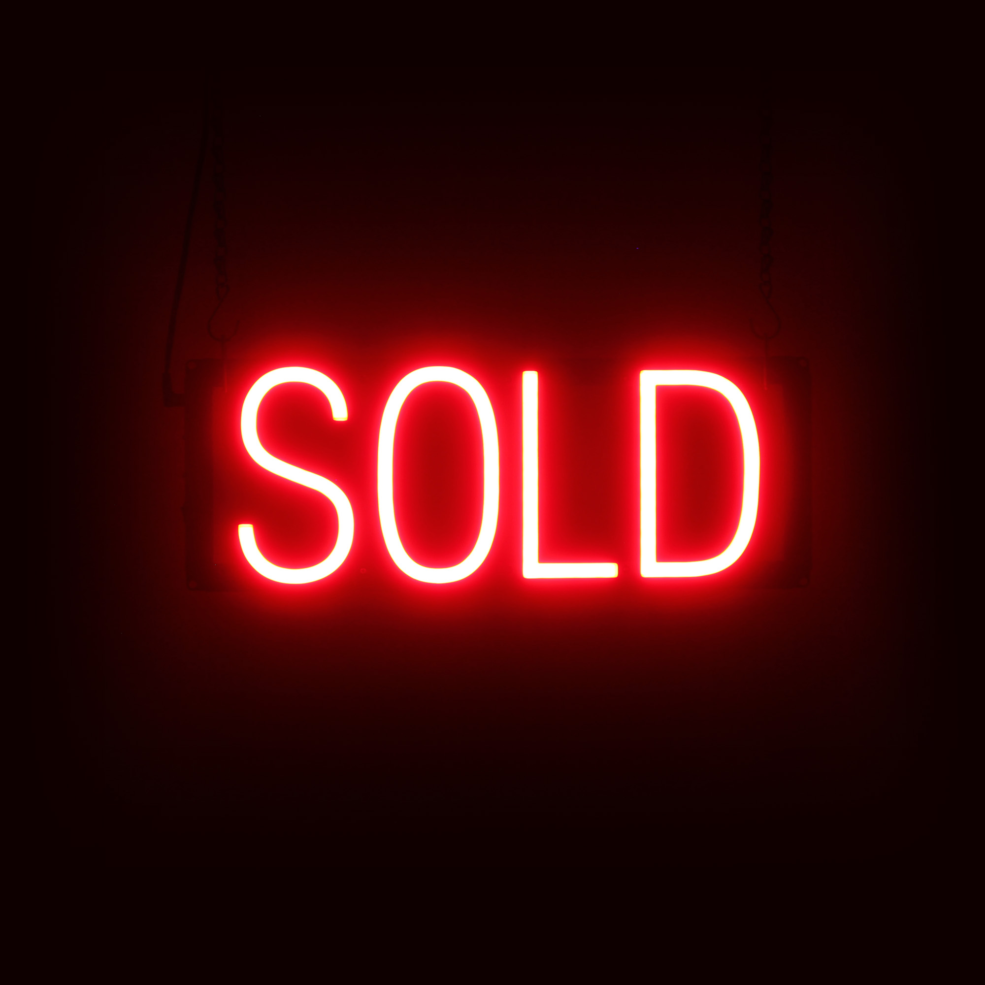 SpellBrite SOLD Sign | Neon Sold Sign Look, LED Light | 16.7&Prime; x 6.3&Prime;