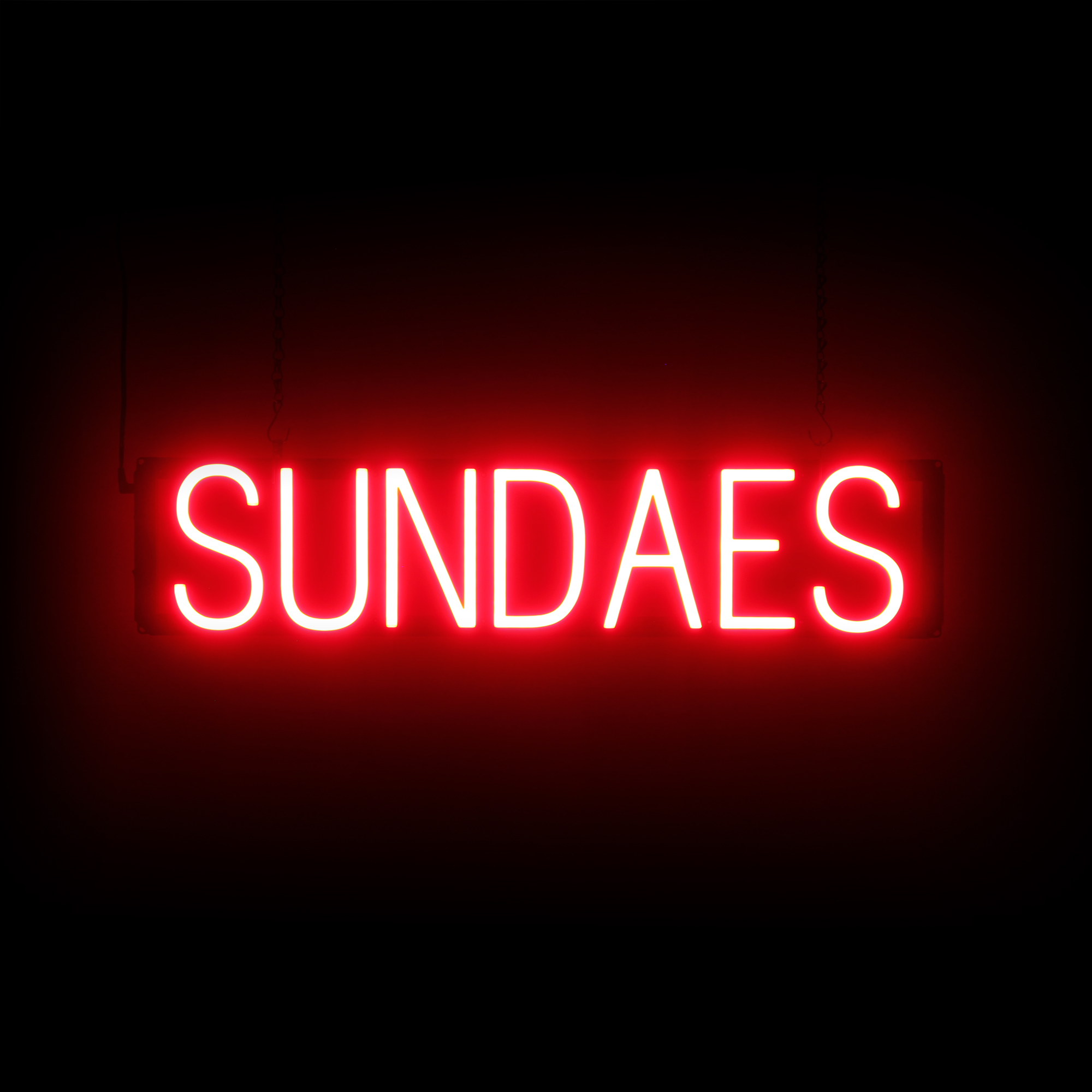SpellBrite SUNDAES Sign | Neon Sundaes Sign Look, LED Light | 28.2″ x 6.3″