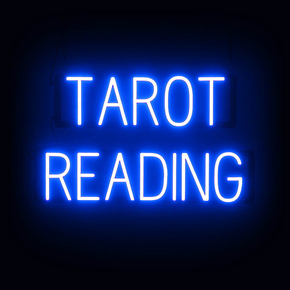 SpellBrite TAROT READING Sign | Neon Sign Look, LED Light | 25.6" x 15.0" - Foto 10 di 11
