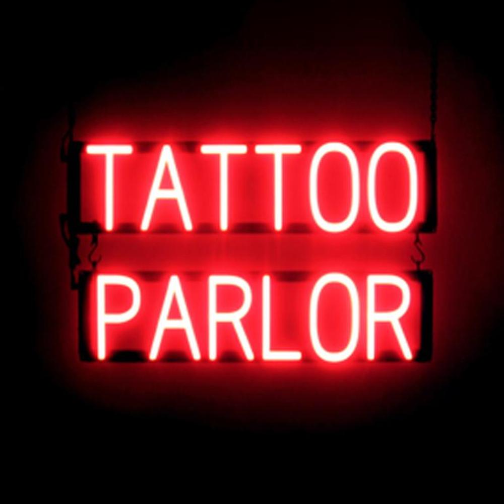 SpellBrite TATTOO PARLOR Sign | Neon Sign Look, LED Light | 25.0″ x 15.0″