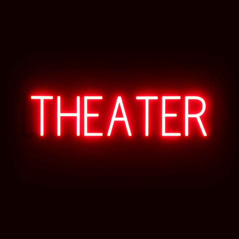 SpellBrite THEATER Sign | Neon Theater Sign Look, LED Light | 27.3&Prime; x 6.3&Prime;