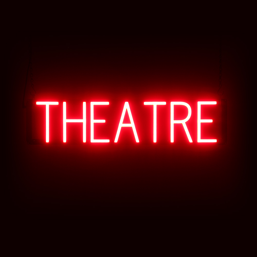 SpellBrite THEATRE Sign | Neon Theatre Sign Look, LED Light | 27.3&Prime; x 6.3&Prime;