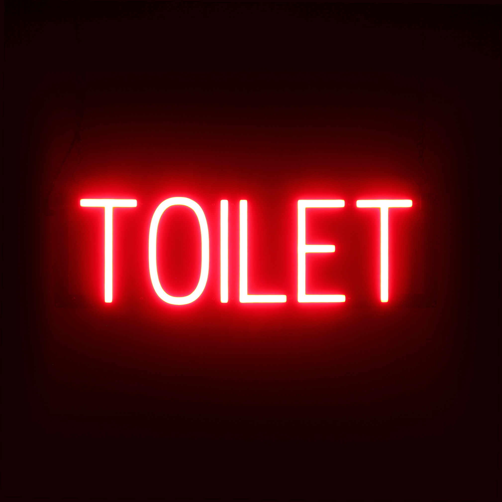 SpellBrite TOILET Sign | Neon Toilet Sign Look, LED Light | 20.7″ x 6.3″