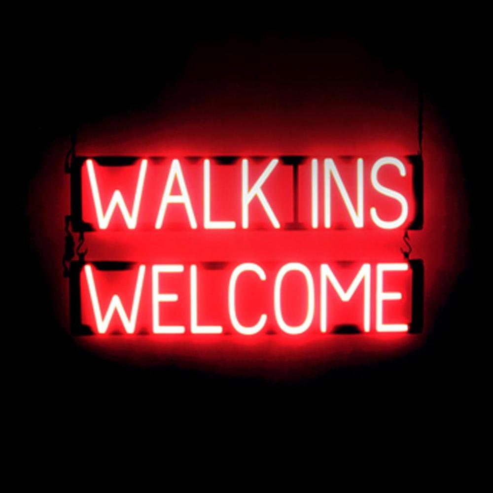 SpellBrite WALK INS WELCOME Sign | Neon Sign Look, LED Light | 29.8&Prime; x 15.0&Prime;