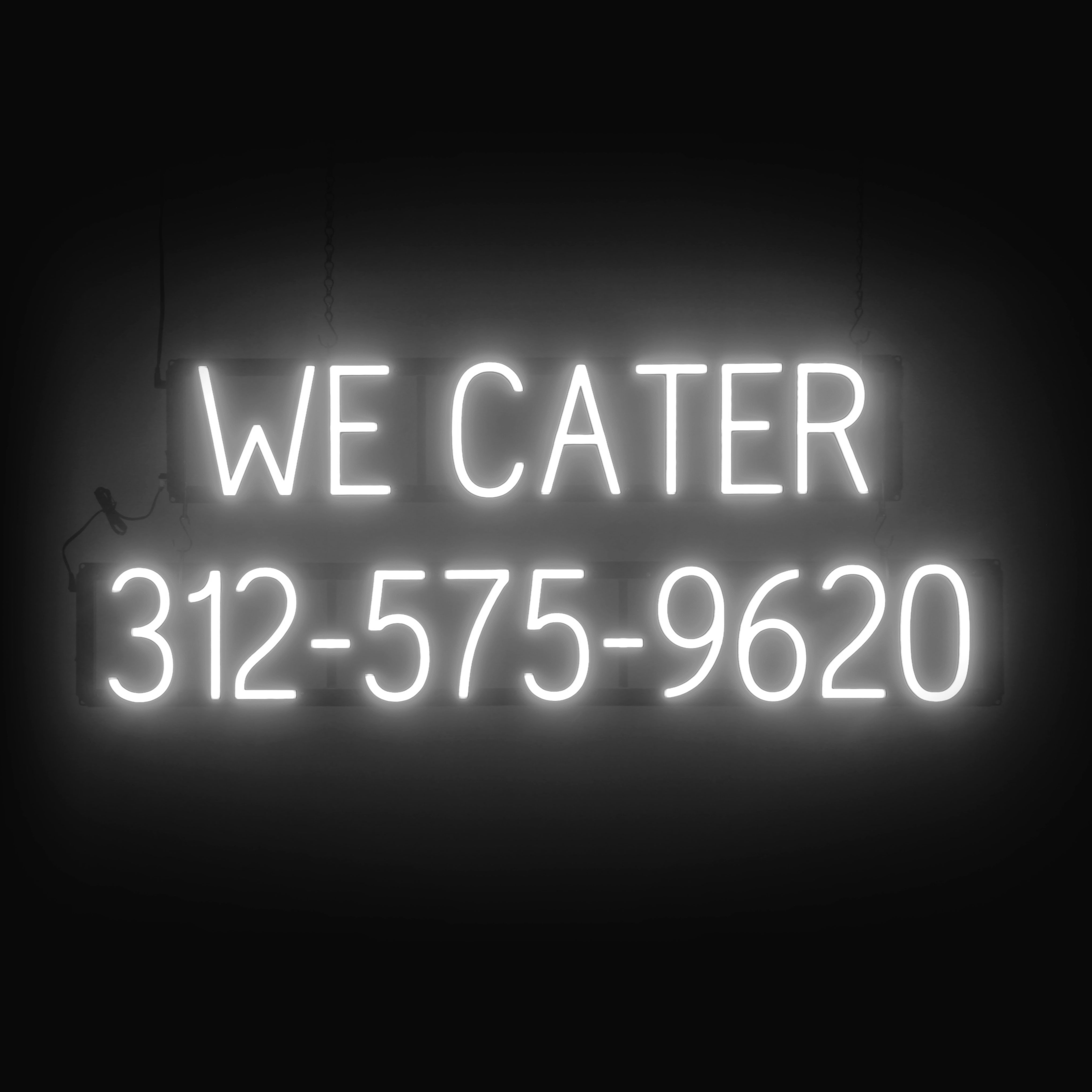 SpellBrite WE CATER 10 DIGIT PHONE NUMBER Sign | Neon Look, LED Light - Picture 9 of 11