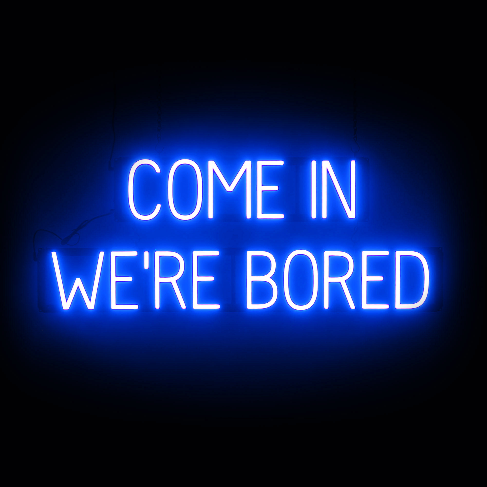 SpellBrite COME IN WE'RE BORED Sign | Neon Sign Look, LED Light | 39.1" x 15.0" - Picture 10 of 11