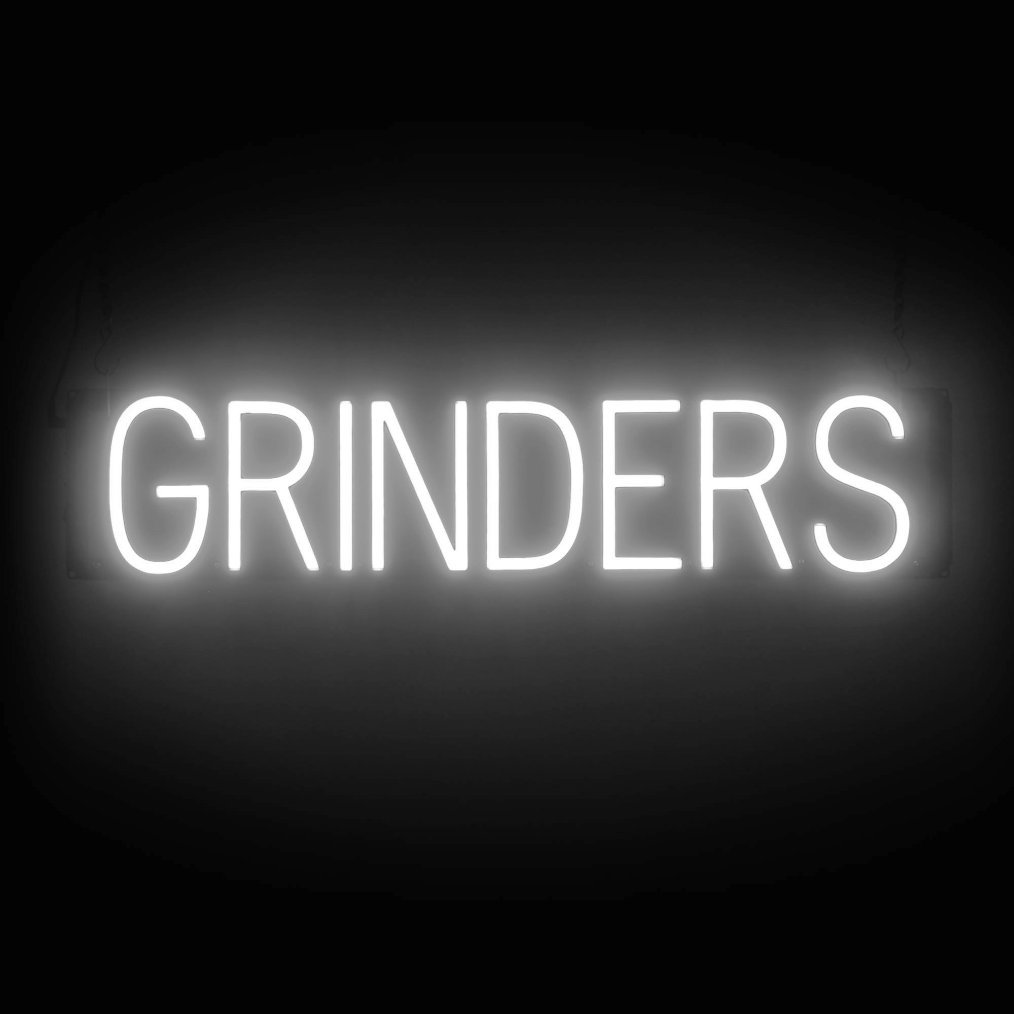 SpellBrite GRINDERS Sign | Neon Grinders Sign Look, LED Light | 28.9" x 6.3" - Picture 9 of 11