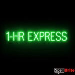 1 HR EXPRESS Letrero, con luces LED que parecen de neón 1 HR EXPRESS Letreros