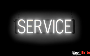 SERVICE sign, featuring LED lights that look like neon SERVICE signs