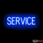 SERVICE sign, featuring LED lights that look like neon SERVICE signs