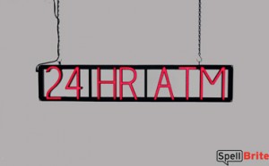 24 HR ATM LED signage that uses interchangable letters to make window signs for your store