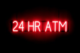 24 HR ATM lighted LED signs that uses changeable letters to make personalized signs
