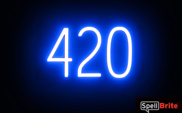 420 sign, featuring LED lights that look like neon 420 signs