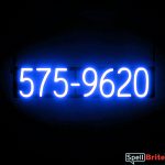 7 DIGIT PHONE NUMBER sign, featuring LED lights that look like neon phone number signs