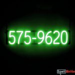 7 DIGIT PHONE NUMBER sign, featuring LED lights that look like neon phone number signs