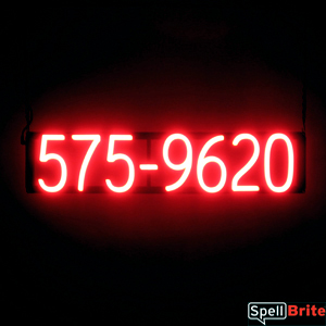 7 digit phone number lighted LED sign that uses changeable numbers to make window signs