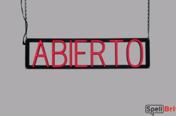 ABIERTO LED sign that is an alternative to neon signs for your convenience store