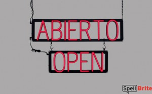 ABIERTO OPEN LED signs that look like neon signage for your business