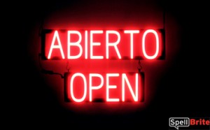 ABIERTO OPEN LED lighted signs that look like neon signage for your convenience store
