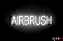 AIRBRUSH sign, featuring LED lights that look like neon AIRBRUSH signs