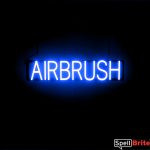 AIRBRUSH sign, featuring LED lights that look like neon AIRBRUSH signs