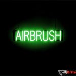 AIRBRUSH sign, featuring LED lights that look like neon AIRBRUSH signs